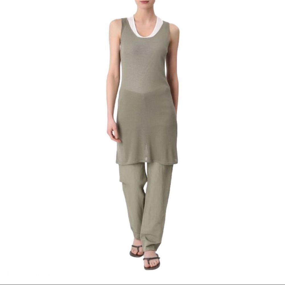 * NEW Sarah Pacini Divine Racerback Sage Stretch Modal Tunic Size 2 ( US S)